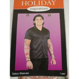 Holiday Inspirations Halloween Costume Tattoo Sleeves Skull Snake Cross Mens
